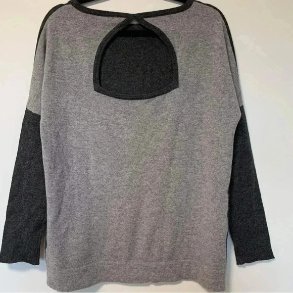 Cullen bi tone grey  100% cashmere sweater - Picture 6 of 7